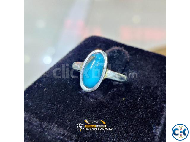 Turquoise Gemstone Jewellery Ring Men s High Quality Silver large image 0