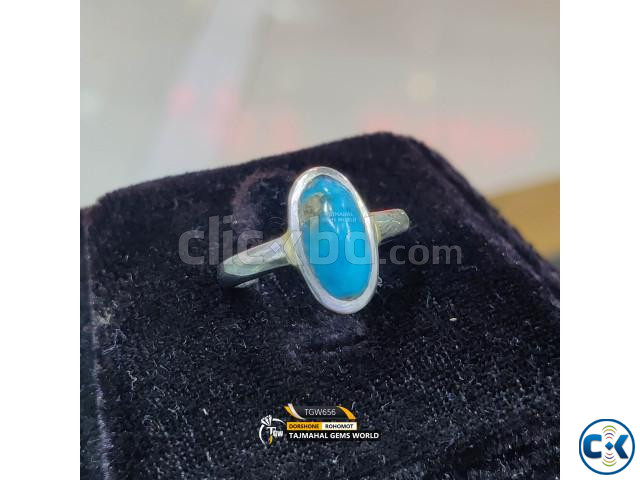 Turquoise Gemstone Jewellery Ring Men s High Quality Silver large image 1