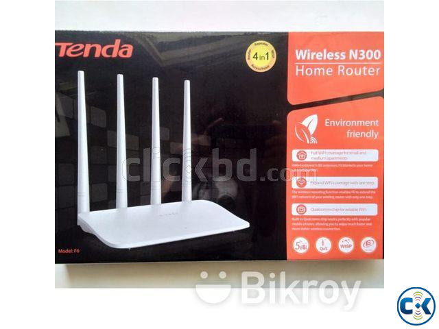 Tenda F6 300Mbps N300 4 Antenna Wifi Router large image 0