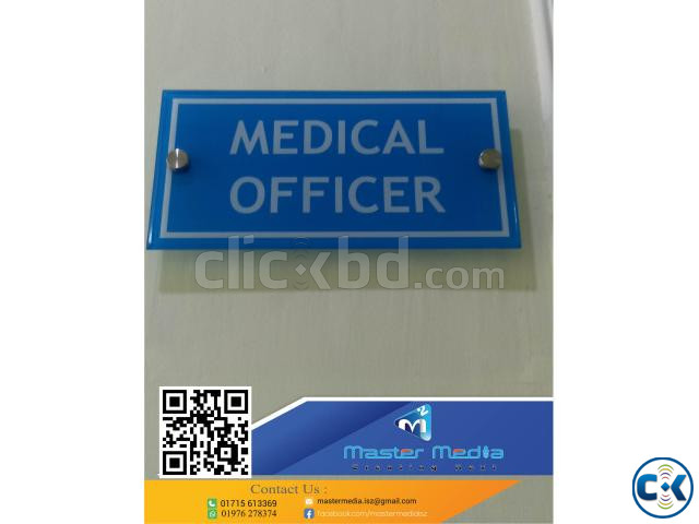 Acrylic ACP board with PVC board Nameplate Making fixing large image 1