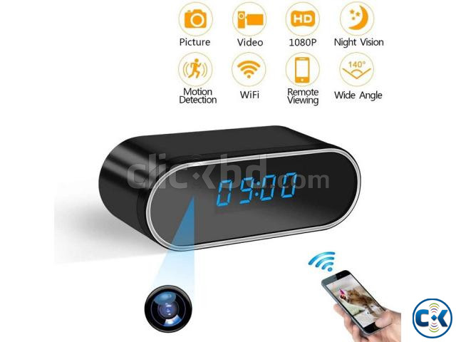 Wifi Table Clock Video Camera 1080p HD 2000mAh Battery large image 0