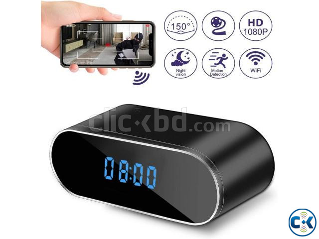 Wifi Table Clock Video Camera 1080p HD 2000mAh Battery large image 1