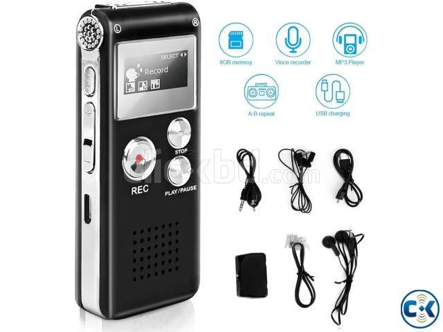 N28 Digital Voice Recorder 8GB LED Display MP3 large image 0