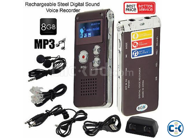 N28 Digital Voice Recorder 8GB LED Display MP3 large image 4