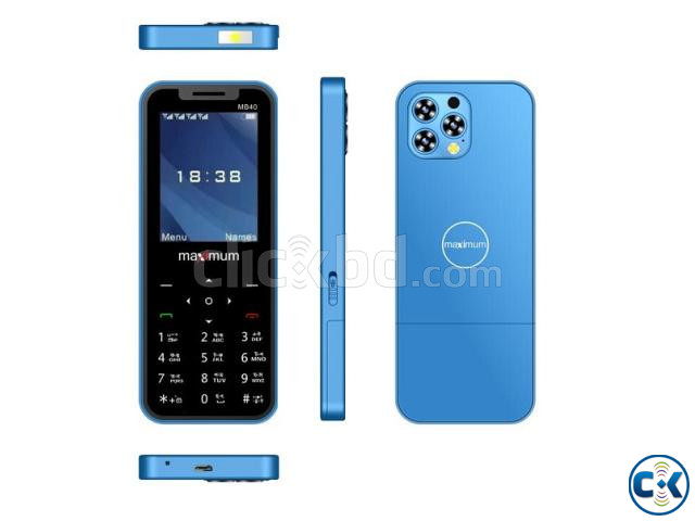 Maximus MB40 Pro Max Super Slim 4 Sim Phone Blue large image 0