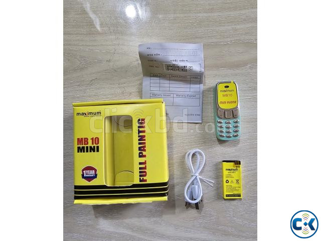 Maximus MB10 Mini Phone 1000mAh Auto Call Record FM large image 2