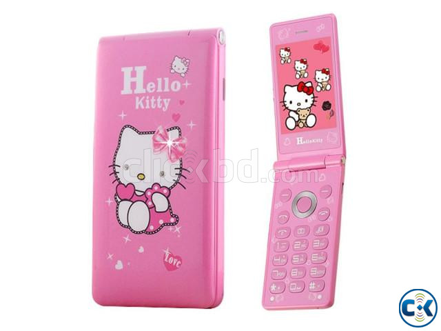 Hello Kitty D10 Folding Mobile Phone Touch Display Dual Sim large image 0