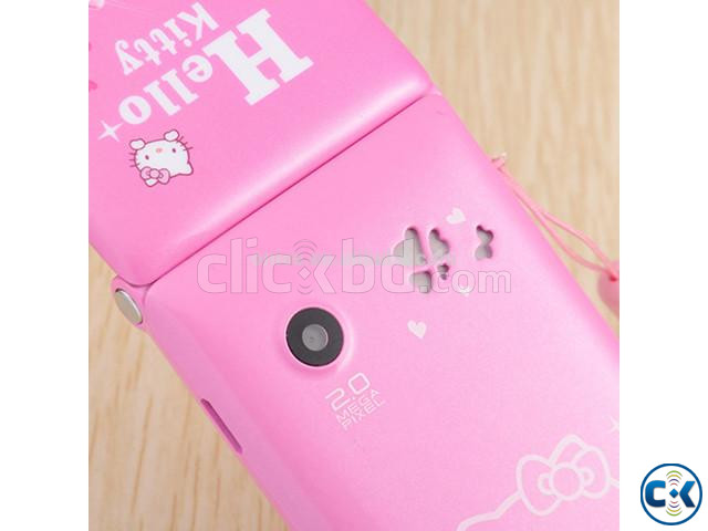 Hello Kitty D10 Folding Mobile Phone Touch Display Dual Sim large image 2