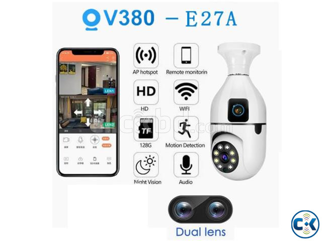 V380 Pro Bulb Wifi Camera Dual Lans Rotatable 360 large image 0