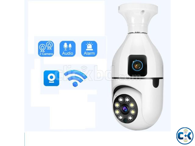 V380 Pro Bulb Wifi Camera Dual Lans Rotatable 360 large image 1