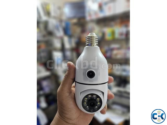 V380 Pro Bulb Wifi Camera Dual Lans Rotatable 360 large image 3