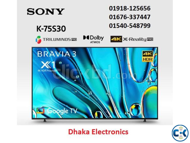 Sony Bravia 75 inch K-75S30 Class LED 4K HDR Google TV large image 0