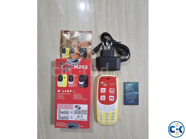 Himax H203 Button Phone Dual Sim Yellow large image 0