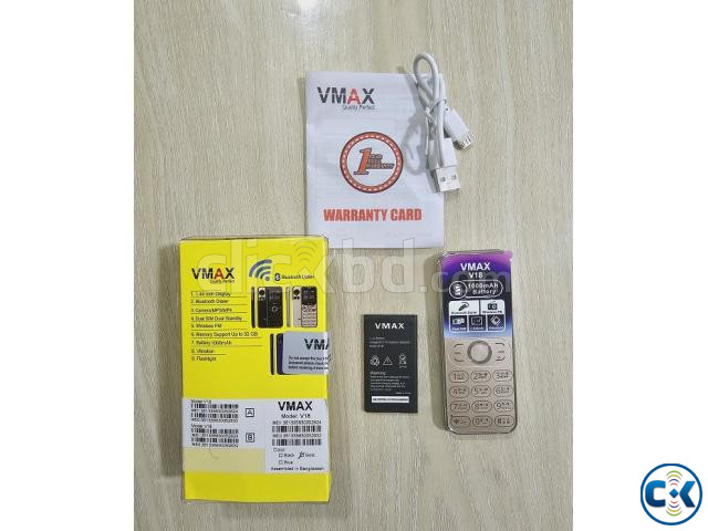 Vmax V18 Mini Card Phone Gold Dual Sim Warranty large image 3