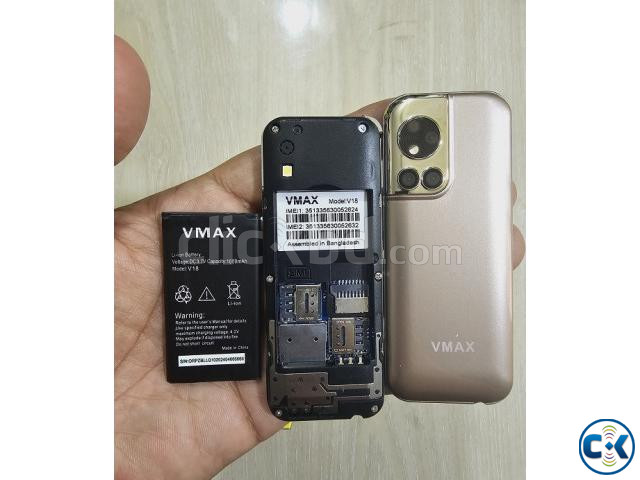 Vmax V18 Mini Card Phone Gold Dual Sim Warranty large image 4