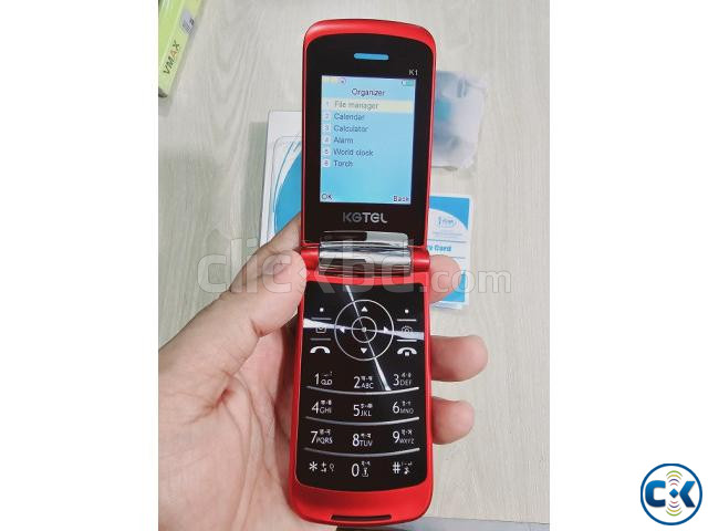 Kgtel K1 Slim Folding Phone Dual Sim Red large image 1