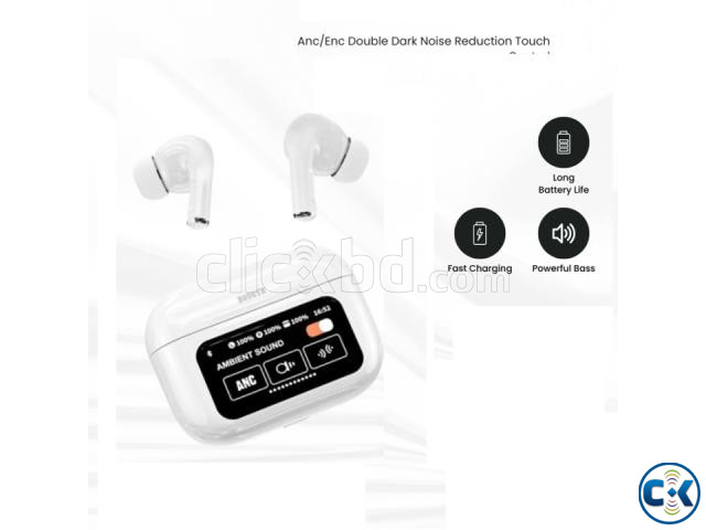 A9 Pro ANC ENC Wireless Earbuds Touch Control Double Dark large image 4