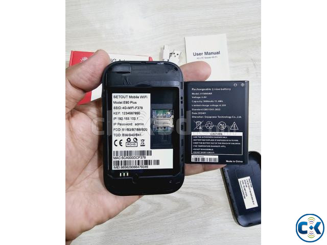 Setout E90 Plus 4G WiFi Pocket Router 3000mAh Battery large image 2