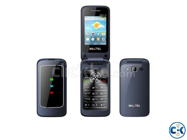 Maxtel Max 14 Folding Mobile Phone Dual Sim Blue large image 0