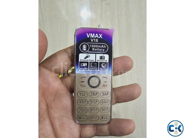 Vmax V18 Mini Card Phone Gold Dual Sim Warranty large image 2