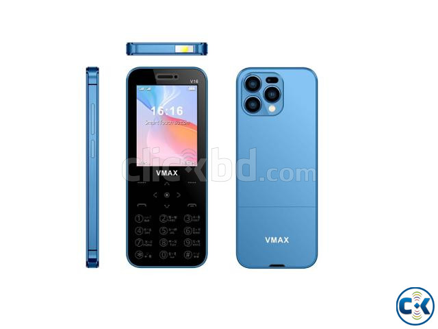 Vmax V16 Ultra Max Touch Button Phone Gold Warranty large image 0