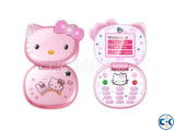 Hello Kitty K688 Plus Folding Mobile Phone White