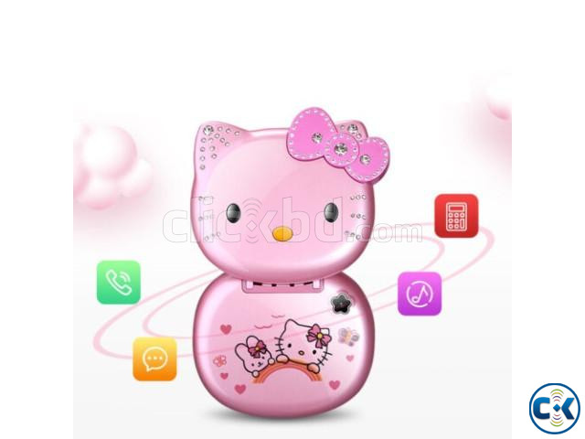 Hello Kitty K688 Plus Folding Mobile Phone White large image 1