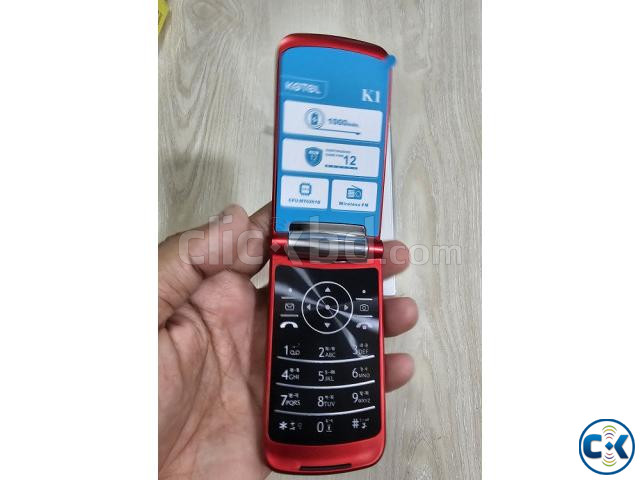 Kgtel K1 Slim Folding Phone Dual Sim Red large image 2