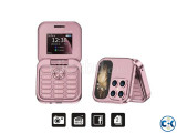 Small image 1 of 5 for i17 Mini Flip Phone 2 SIM Rose Gold | ClickBD