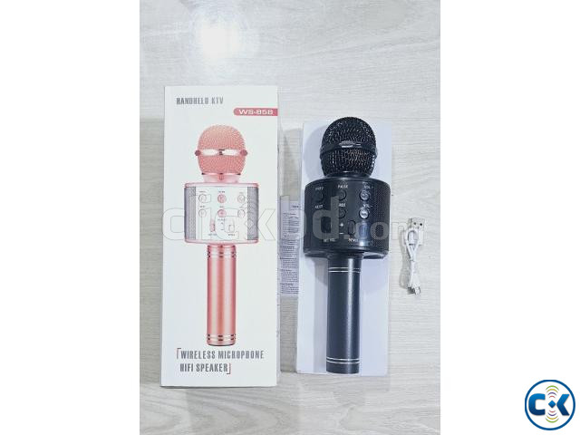 Wster WS858 Bluetooth Karaoke Microphone With Voice Change O large image 1