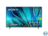 2024 model 75 inch Sony Bravia K-75S30 4K HDR Smart LED Goog