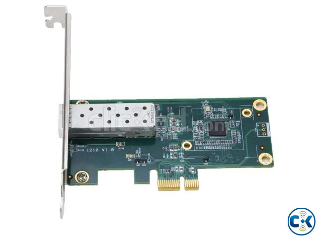 DIEWU Intel I210 PCIe Gigabit single SFP fiber network lan large image 1