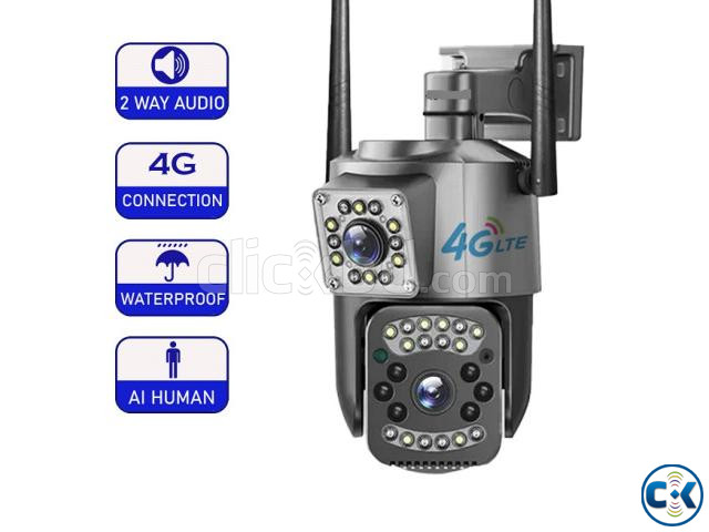 V11 V380 4G Sim Dual Lens Wireless Cameras Outdoor Night Vis large image 0