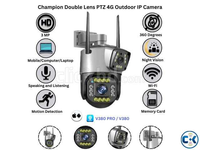 A28 V380 4G Sim Dual Lens ip Cameras Wireless Outdoor Night large image 4