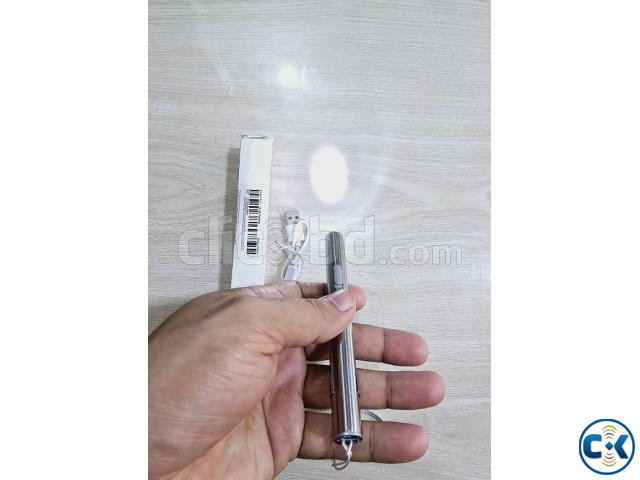 LED Pen Flashlight Rechargable Torch with Clip large image 4