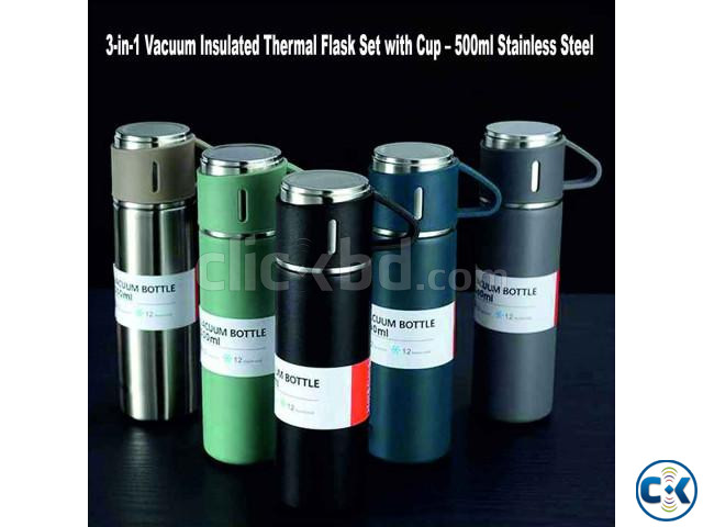 3-in-1 Vacuum Flask Set 500ML large image 1