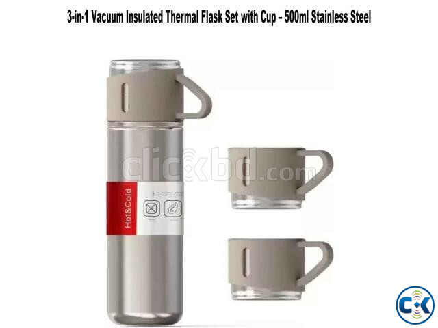 3-in-1 Vacuum Flask Set 500ML large image 4