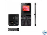 i15 Pro Flip Fold Phone Dual Sim With Cover Black