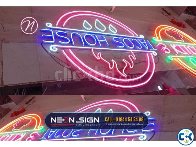 Neon LED sign WELCOME neon sign price in Bangladesh large image 3