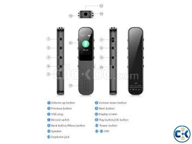 Benjie K9 32GB Digital Voice Recorder Built-in Speaker with large image 2