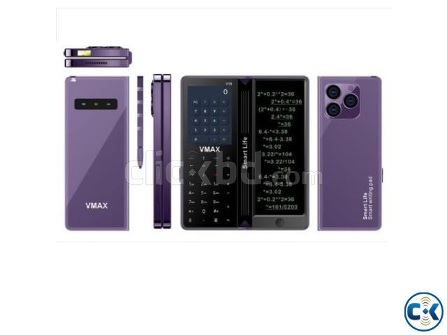 Vmax V18 Notepad Fold Phone With Wrighting pad large image 0