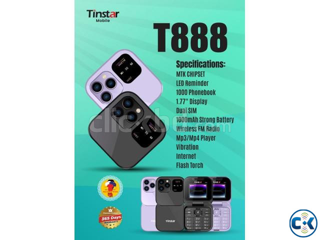 Tinstar T888 Mobile Dual Sim Folding 1.77 Inch Display large image 0