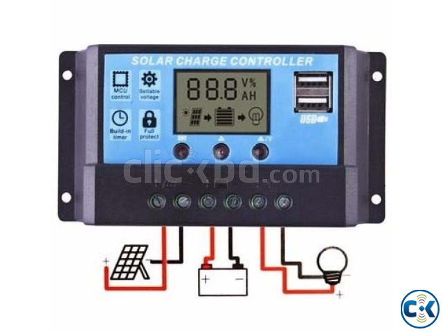 SOLAR CONTROLLER PWM with USB 10A 12V large image 2