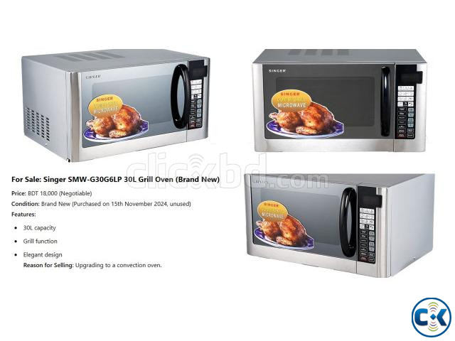 Singer Grill Oven Brand New  large image 0