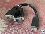 Display port to DB9 serial cable.