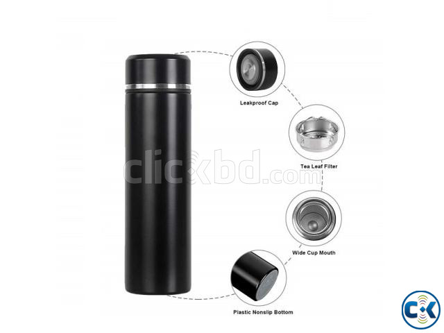 Smart Cup Flask With LED Temperature Display Black large image 1