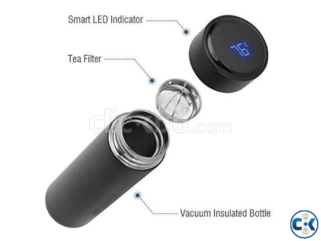 Smart Cup Flask With LED Temperature Display Black large image 4