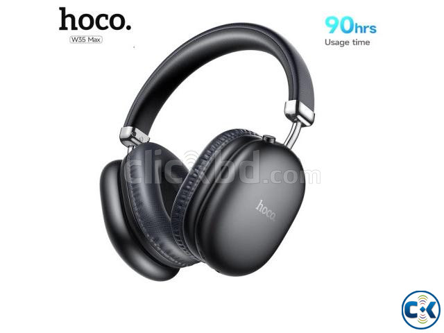 Hoco W35 Max Wireless Bluetooth Headphone 90 Hour Battery Bl large image 0