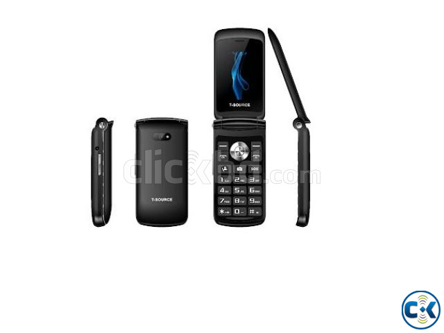 T-Source T203 Dual Display Folding Mobile Phone Black large image 0