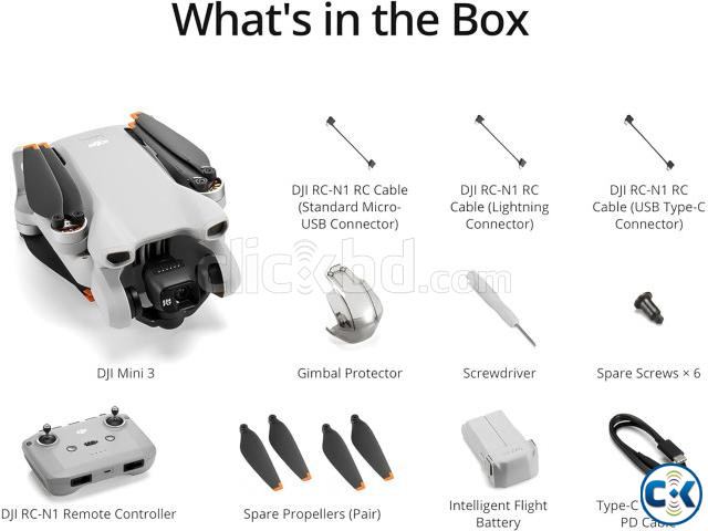 DJI Mini 3 Drone with DJI RC Remote 1 year Warranty  large image 1